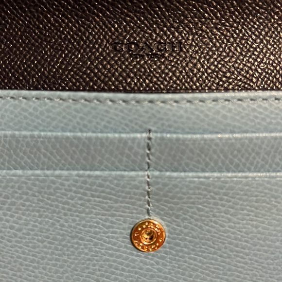 Coach Blue Long Wallet Purse - Picture 4 of 7